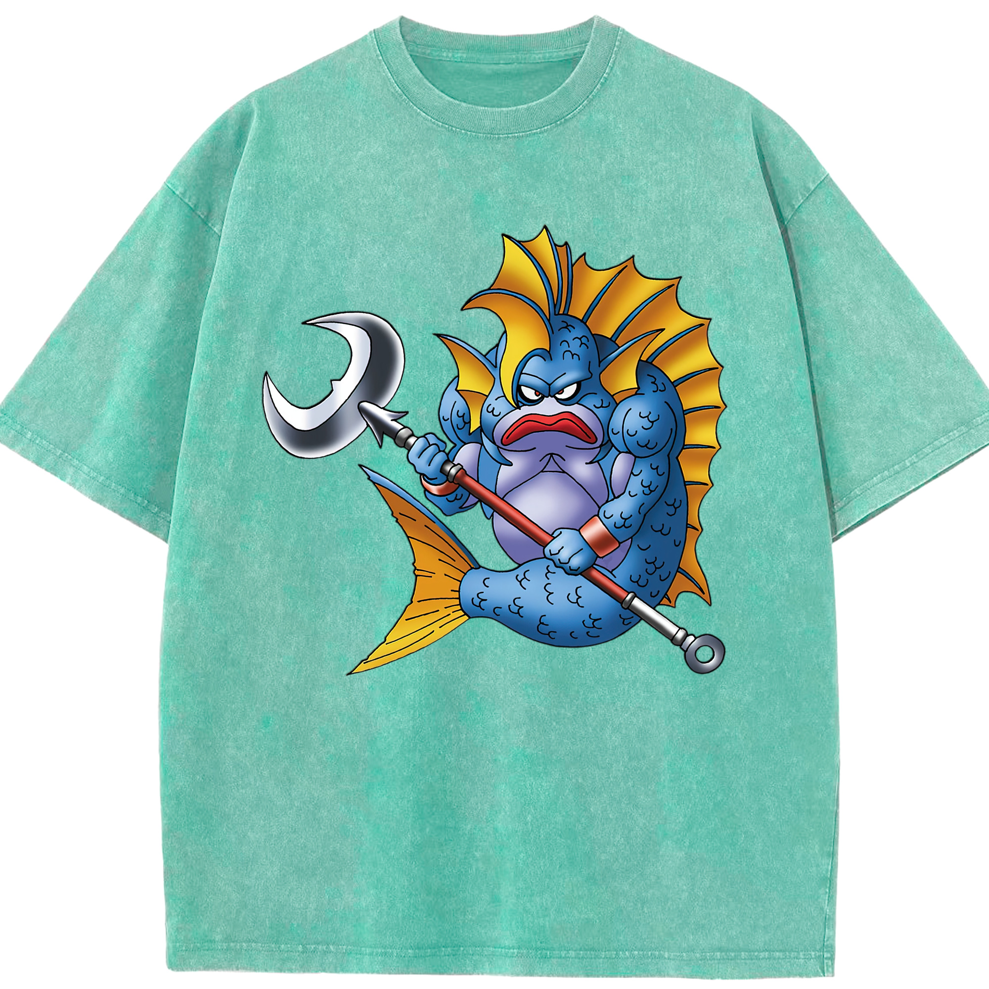 （画像用） ドラゴンクエスト Doragon Kuesuto Dragon Quest 綿100% ヴィンテージ風 半袖Tシャツ（フロントプリント）